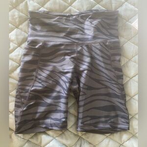 Old Navy zebra striped biker shorts